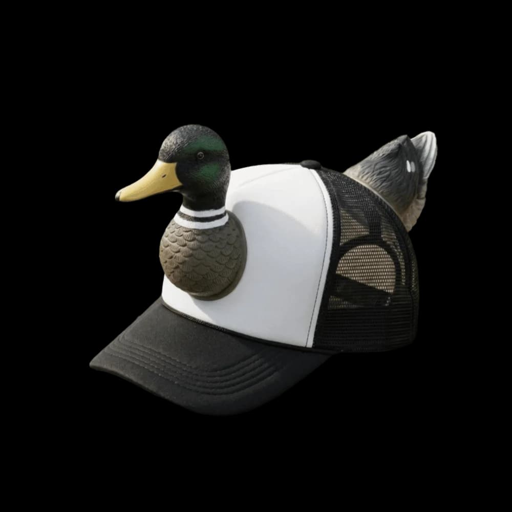 Funny 3D Duck Mesh Baseball Cap Adjustable Wide Brim Trucker Hat Breathable Fishing Hat Summer