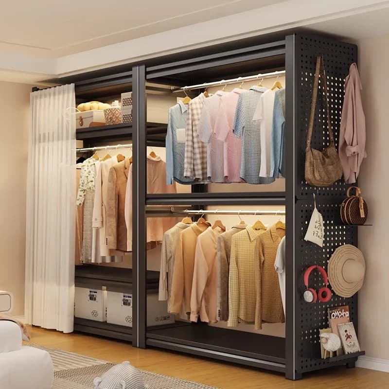 Appendiabiti Multistrato per Casa, Guardaroba Semplice per Camera da Letto e Stanza in Affitto, Stand Multifunzionale per Vestiti