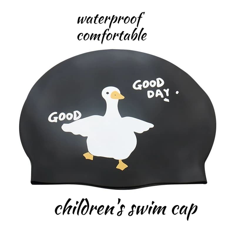 Cuffia da nuoto in silicone con orso gatto anatra cartone animato per bambini Protezione per le orecchie impermeabile Cuffia da nuoto professionale per ragazze e ragazzi