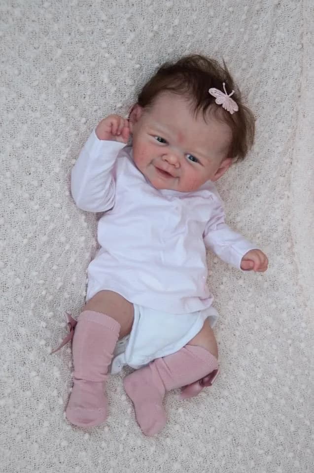 Bambola Reborn Vivi da 19 pollici - Bambola realistica di alta qualità fatta a mano, con capelli infoltiti a mano, morbida al tatto, per neonate
