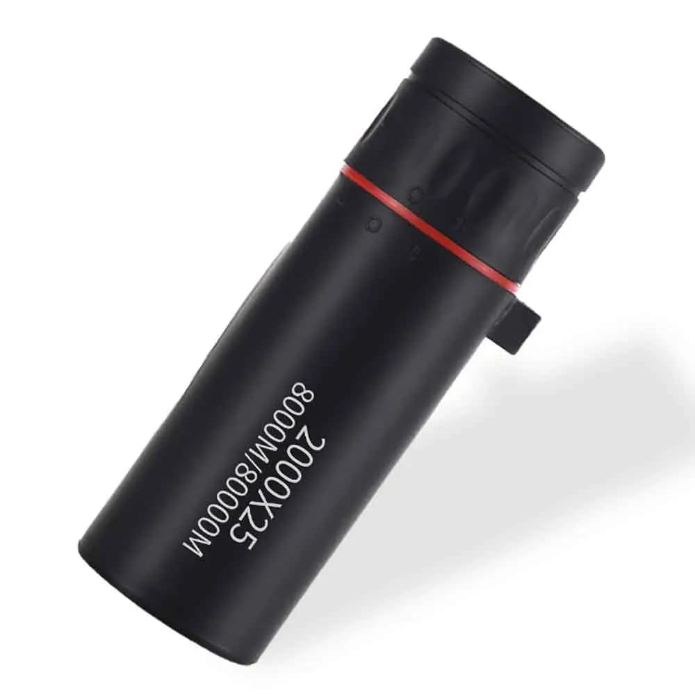 Telescopio Monoculare Compatto 2000x25 HD con Adattatore per Smartphone per Caccia, Concerti e Osservazione della Fauna Selvatica