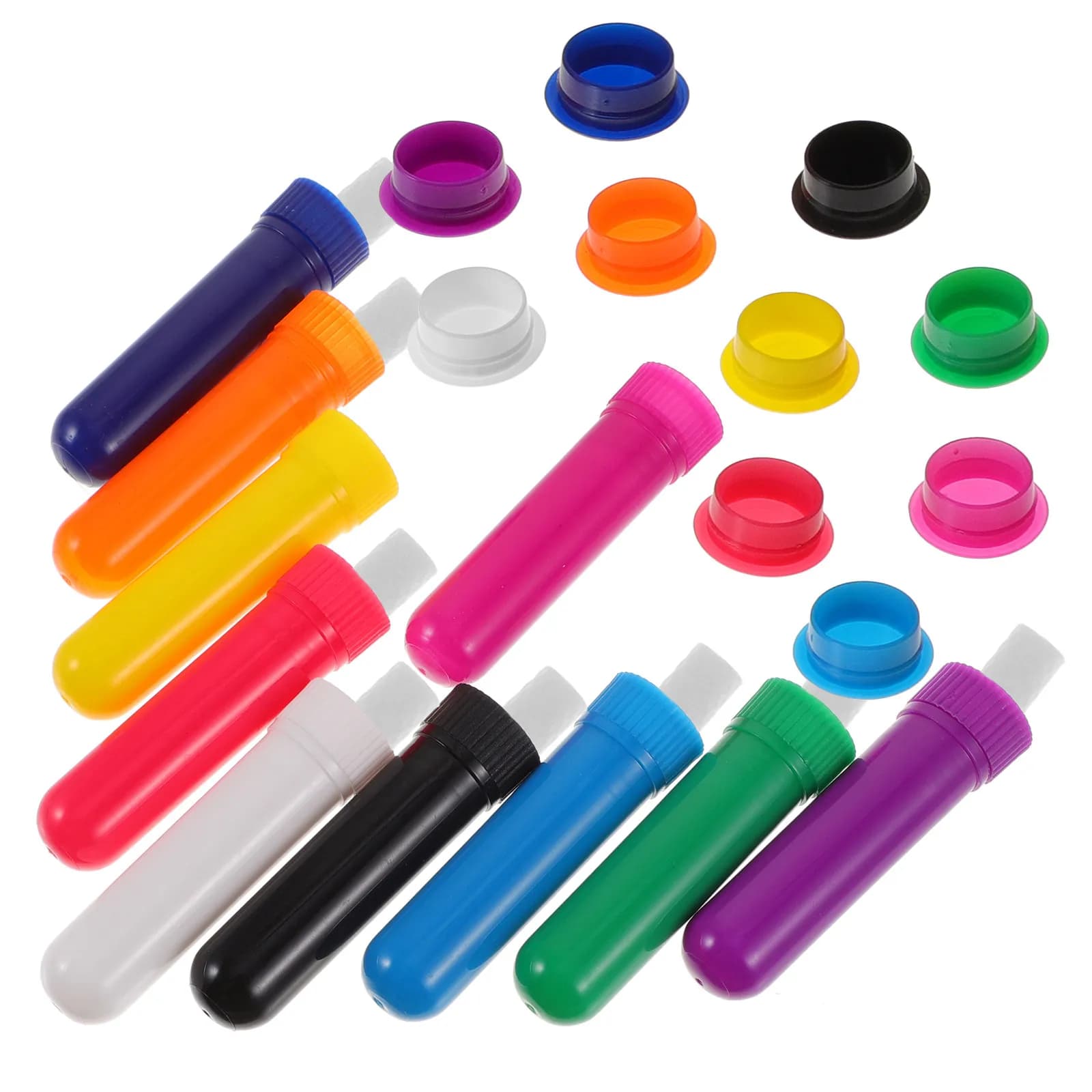 10Pcs Aromatherapy Nasal Inhaler Stick Portable Essential Oil Inhaler Tubes for Mind Refreshing and Nasal Congestion Relief