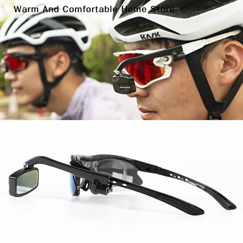 【W】Bicycle Cycling Glasses Rear View Mirror Bike View Rear Eyeglass 360 Bike Mirror Adjustment Helmet Mirror Bicycle Accessories