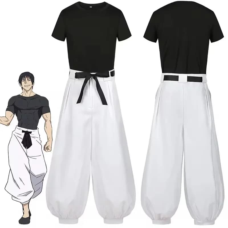 Jujutsu JJK Manga Anime Fushiguro Toji Satoru Gojo Costume Cosplay T-shirt Pantaloni Halloween Natale