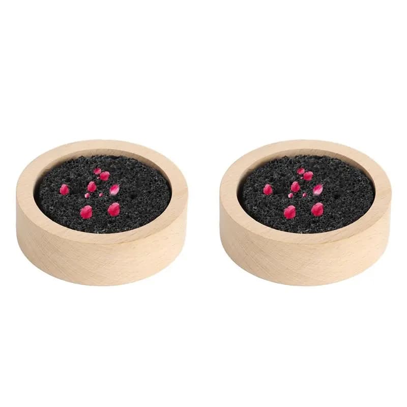 CHCH 2X Diffusore di oli essenziali di roccia lavica in legno, diffusore di pietra di roccia lavica nera, diffusore di pietra per casa, uffici, yoga, sauna