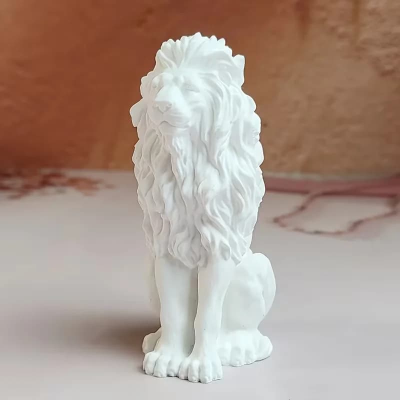 Stampo in Silicone Weiwu Re Leone 3D, Leone Seduto per Candele Fai-da-Te, Sapone, Resina, Cioccolato, Cubetti di Ghiaccio, Utensile per Pasticceria