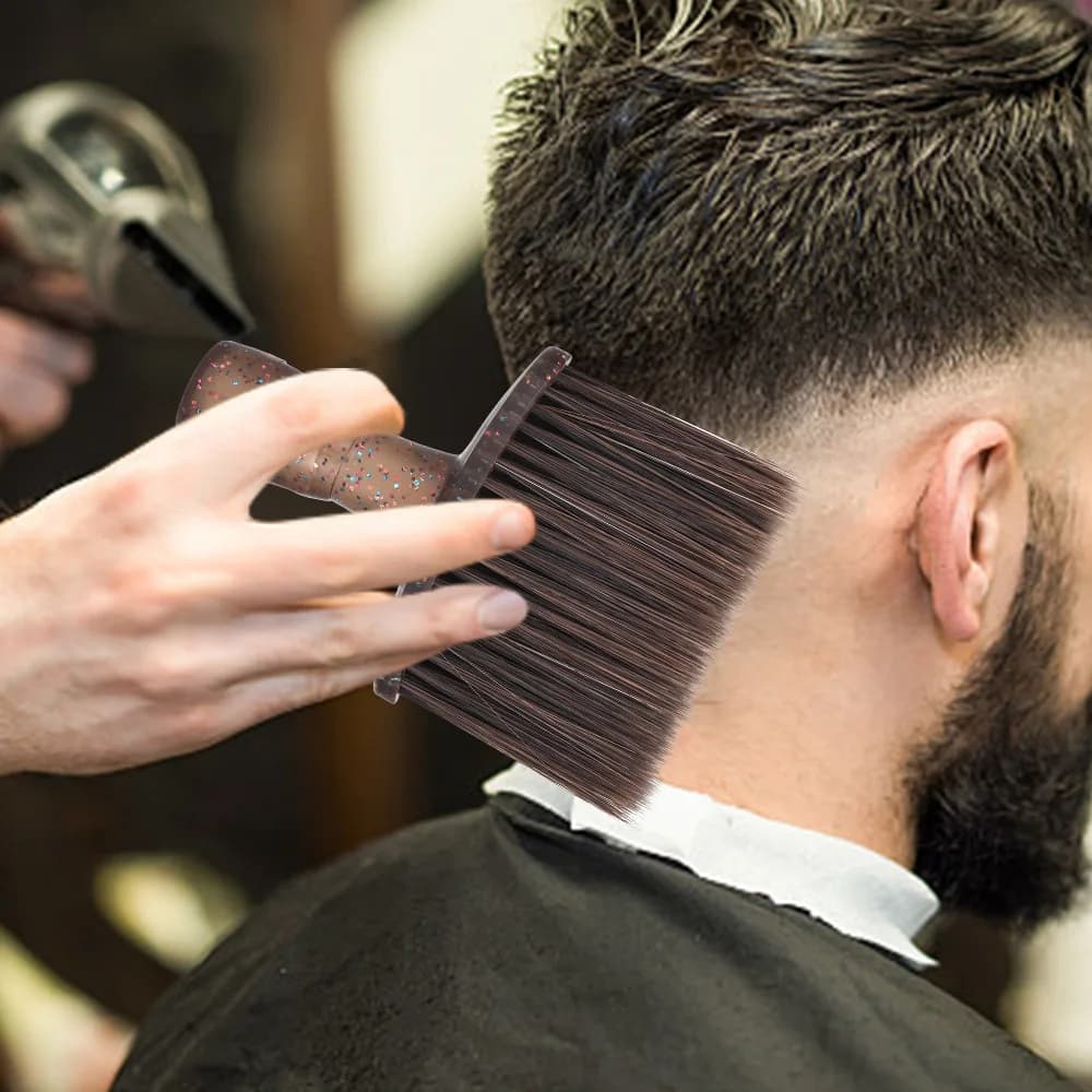 Spazzola per capelli per toelettatura Spolverino per collo Barbiere Rimuovi spazzola per capelli sciolti Spazzola per taglio capelli Spazzola per pulizia capelli morbida Strumenti per parrucchieri