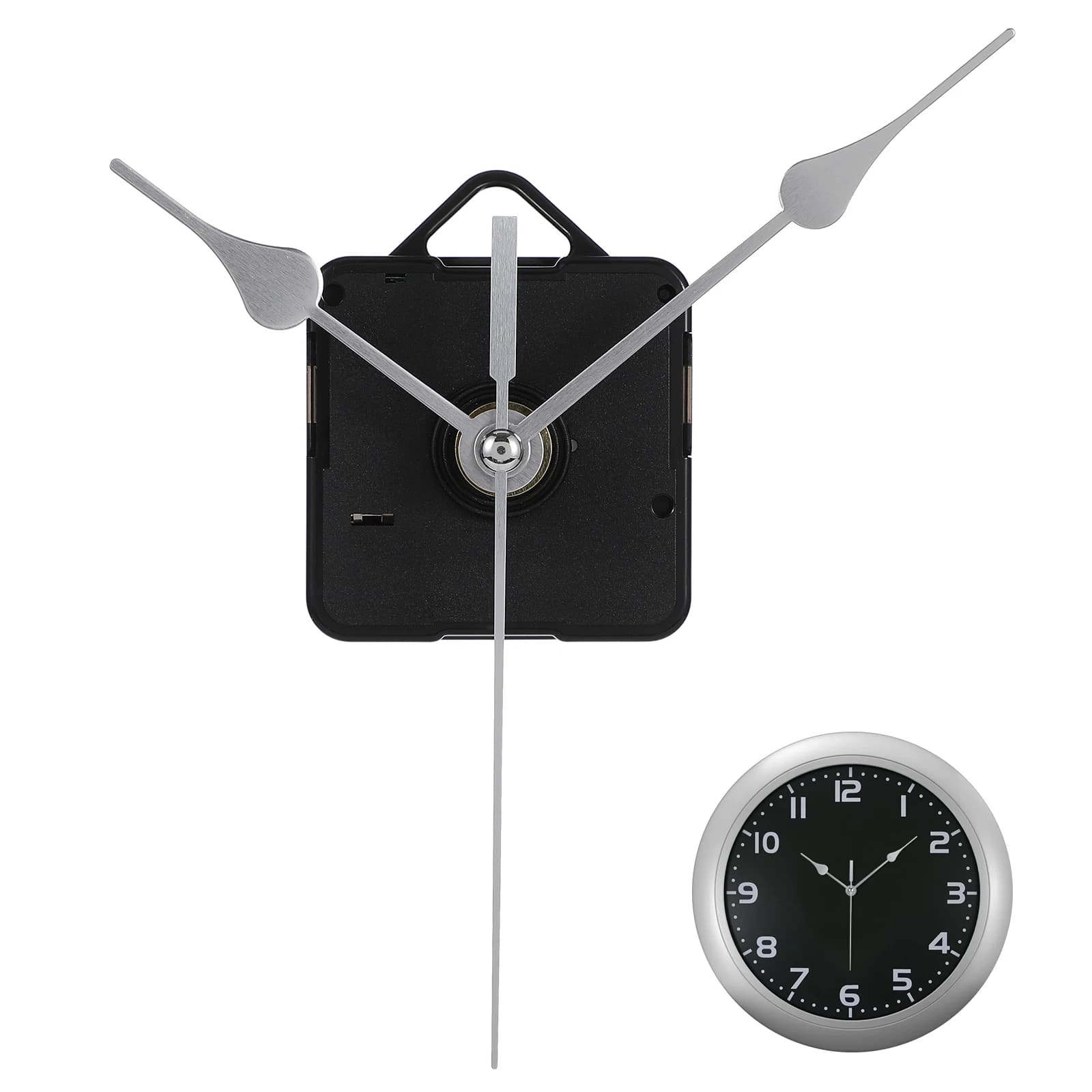 1 Set Kit orologio Movimento orologio silenzioso Meccanismo orologio Parti di ricambio Accessori da lavoro al quarzo da parete Meccanismi orologio da parete Kit