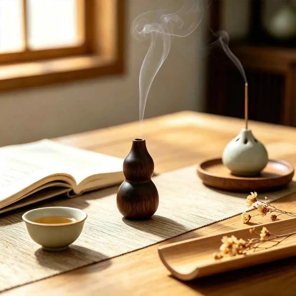 DIY Wooden Gourd Reed Diffuser - Car & Home Aromatherapy Decor Natural Air Freshener Ornament