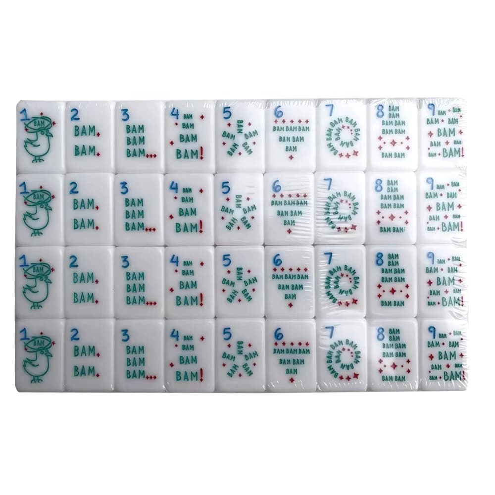 160 Acrylic Mat Style Mahjong Tiles White 4-Player in Stock Can Accept Customization Fun Children