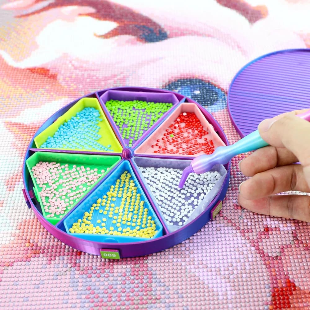 Organizzatore di vassoi per perline rotanti Vassoi per pittura con diamanti Vassoio per smistamento di strass Accessori e strumenti per pittura con diamanti per adulti