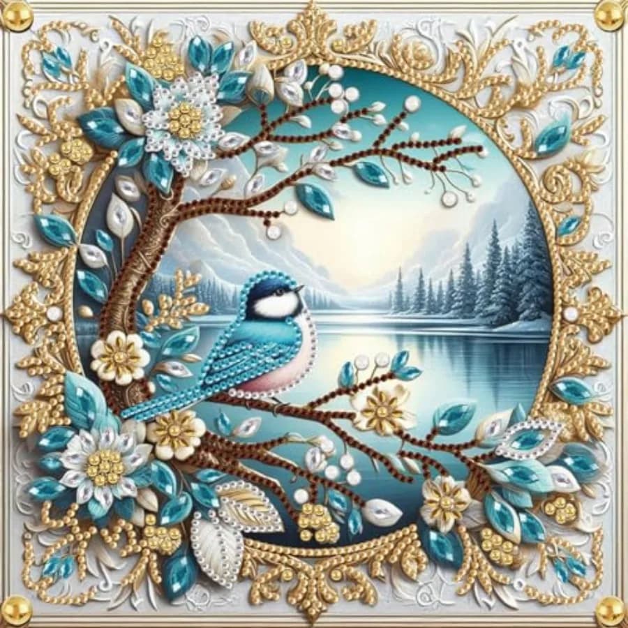 Diamond Painting Kits for Adults Bird, 5D Special Shape Diamond Art Kits for Beginners, Crystal Rhinestones Diamond Painting fo