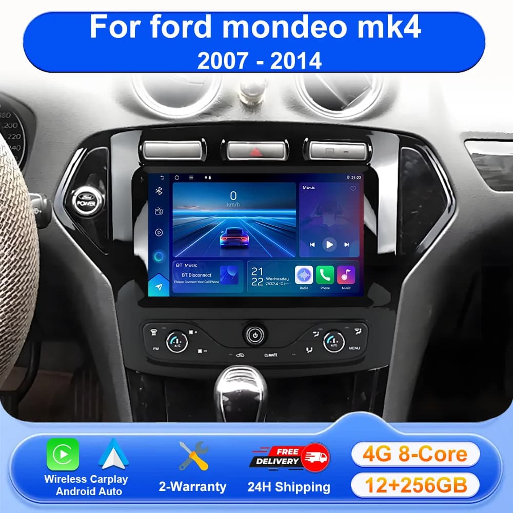 Android 16 Carplay For ford mondeo mk4 2007-2014 Car Radio Multimedia Player Navigation GPS 4G Stereo WIFI Screen Head Unit