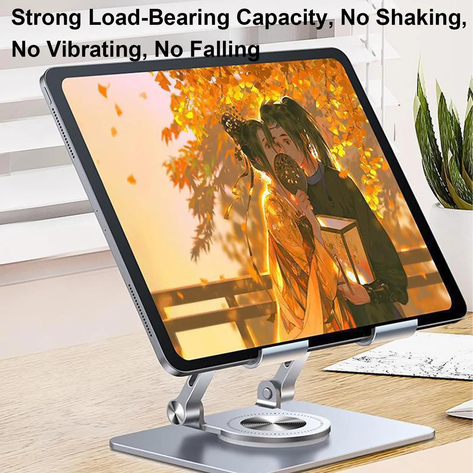 Supporto per laptop regolabile Supporto per laptop da scrivania girevole a 360 gradi in lega di alluminio Riser per computer per smartphone Notebook Tablet