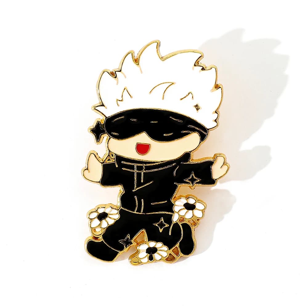 1 Pc ​Jujutsu Kaisen Funny Brooch Cute Satoru Gojo Fashion Enamel Pin Metal Badge Jewelry Clothing Backpack Accessories Gift