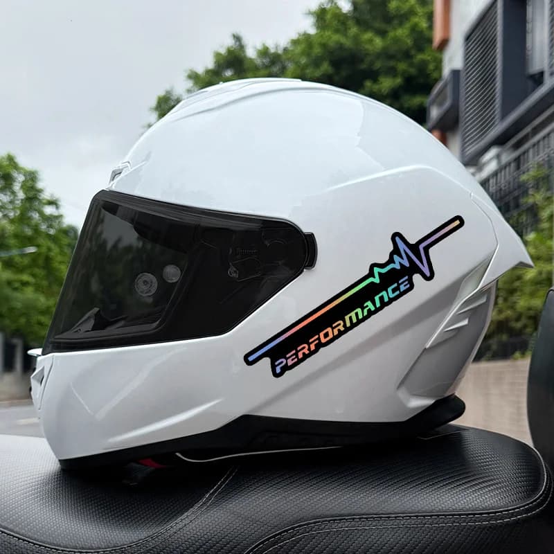 2 ECG Wall decals for Cars and Motorcycles - Decalcomania in Vinyl Waterproof for Helmet, Tank, Caring, Bicycle, Universal Decoration