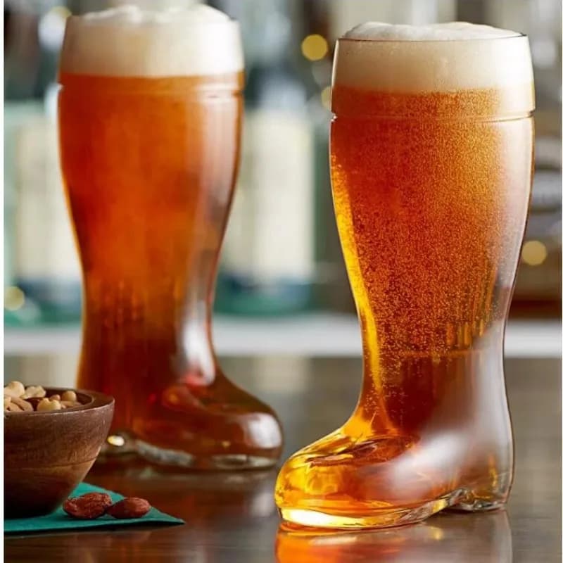 Boccale da birra in vetro Das Boot da 47oz, vetro senza piombo, robusto e durevole, adatto per festival della birra, partite di baseball, patii, giardini, ecc.