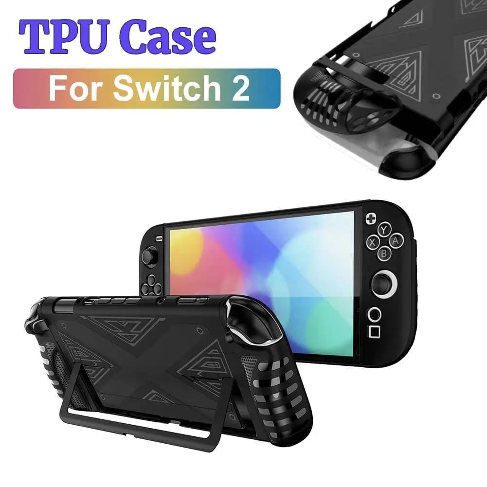 Custodia in TPU per Nintendo per Switch 2 Console Maniglia ergonomica Grip Cover Antiurto Antigraffio per Switch 2 Accessori portatili
