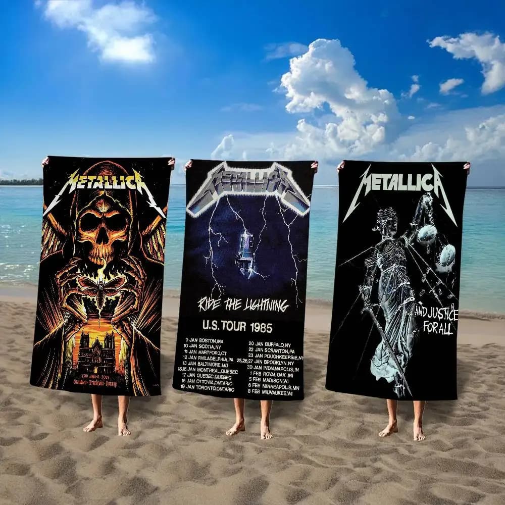 Fascia T-MetallicaS-D Grandi asciugamani da spiaggia in microfibra Asciugamano ad asciugatura rapida Asciugamani da spiaggia con sabbia Asciugamano da piscina per viaggi Nuoto Piscina Yoga