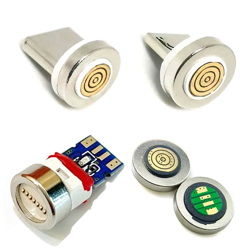 5/10 pz Cavo di Ricarica Magnetico Adattatore Punte del Connettore Testa per Tipo C Micro USB 3A Ricarica Veloce 7pin Punte Magnetiche maschio/femmina