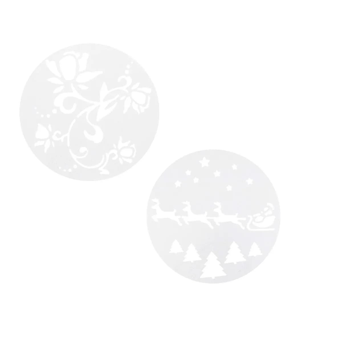 Set di 5 Stampi per Torte Traforati con Bordo Liscio, Stencil per Cioccolato, Caramelle, Cubetti di Ghiaccio, Gelatina, Kit per Decorazioni Fai-da-Te