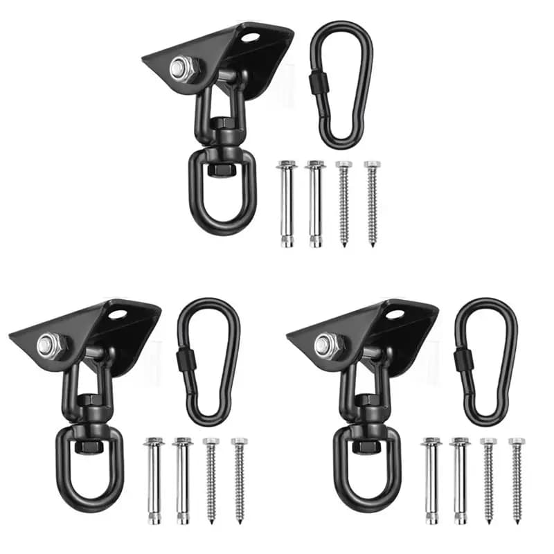 ABUL-3X Slitting Hook for Suspended Chair 360 ° Hook Sliding Wheels for Swing 450KG, Slitting Hook for Boxing, Amaca, Yoga, etc.