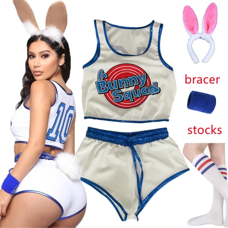 Space ola Bunny Rabbit Cosplay Costume travestimento ola Bunny donna basket Jersey costumi di Halloween da donna per adulti