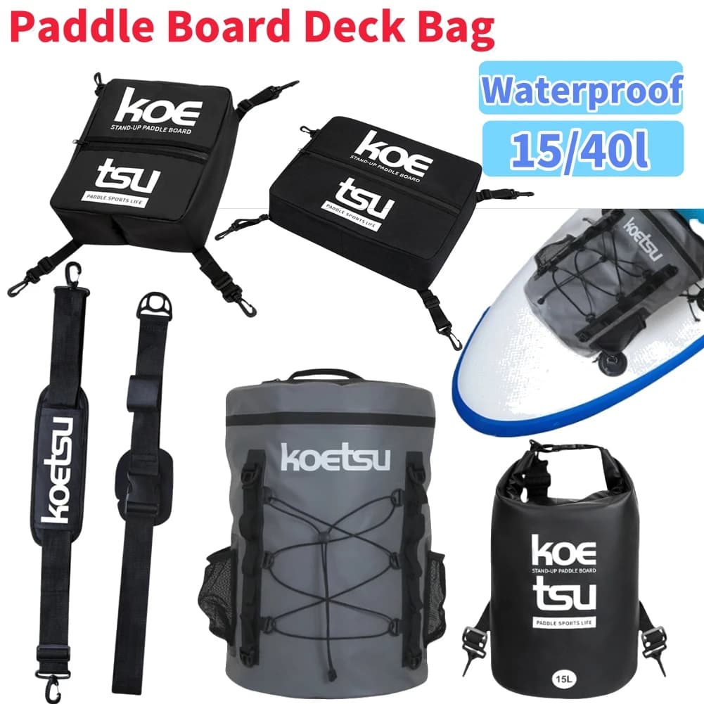 Borsa per paddle board per kayak Borsa per paddle gonfiabile di grande capacità da 15/40 litri Borsa impermeabile per kayak Accessori per kayak