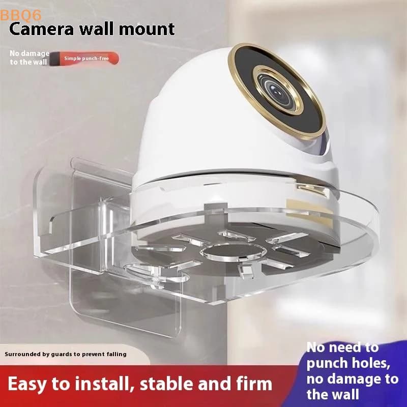 *1 Set Mini Security Camera Baby Monitor Small Items Storage Support Holder Stand Acrylic Wall Mount Floating Shelf