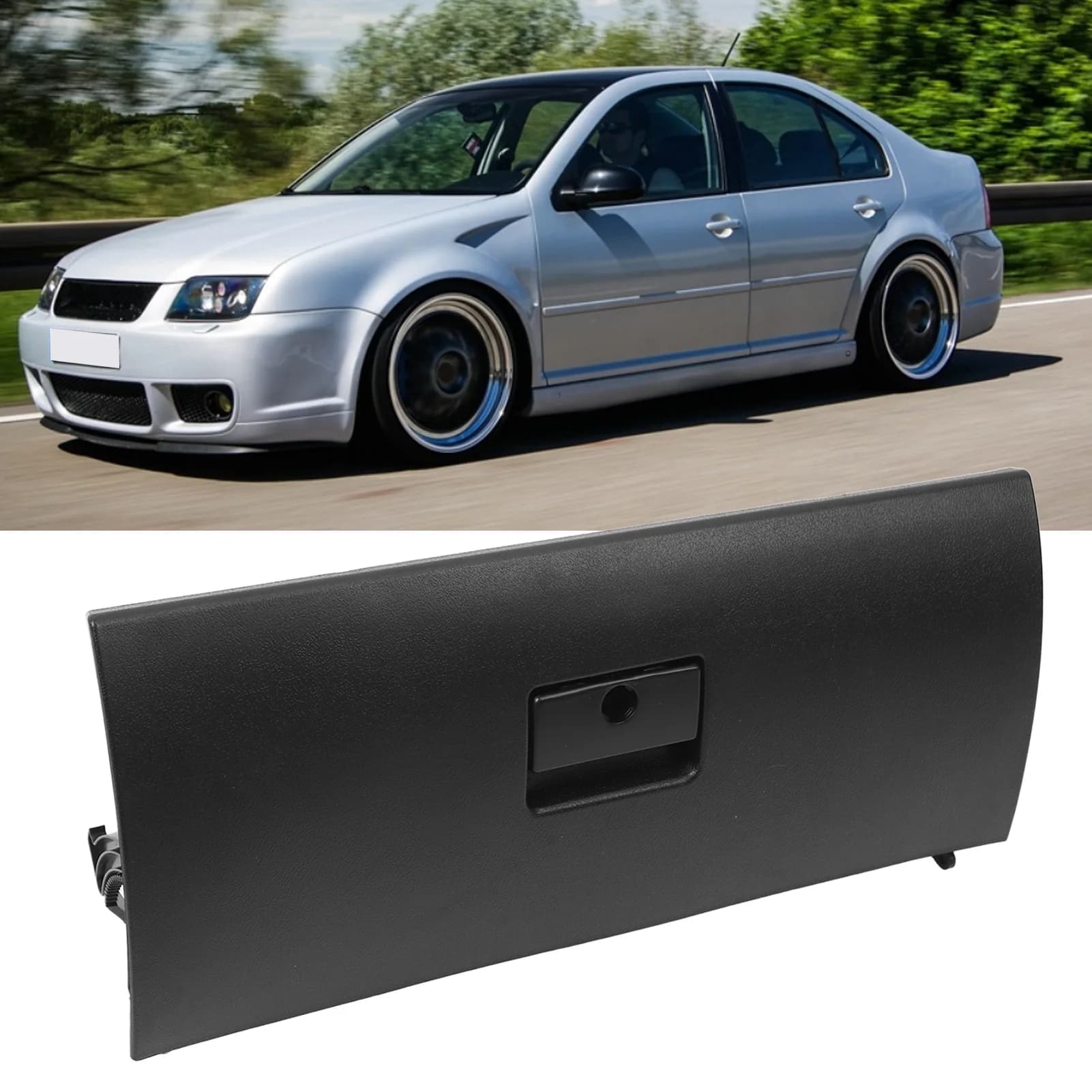 Spare parts compartment cover for cars Plastic glove cover for MK4 Black