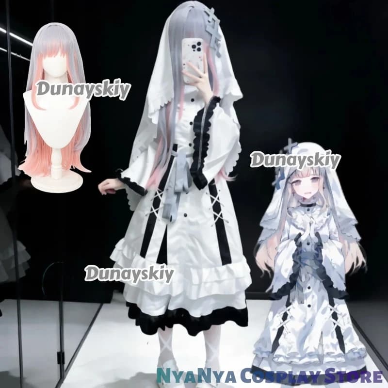 Costume Cosplay Hikami Meruru Game Magical Girl Witch Trial, with Witch, Dress, Gonna, Copricapo and Belt, for Halloween, for Women and Girls, for Role Games