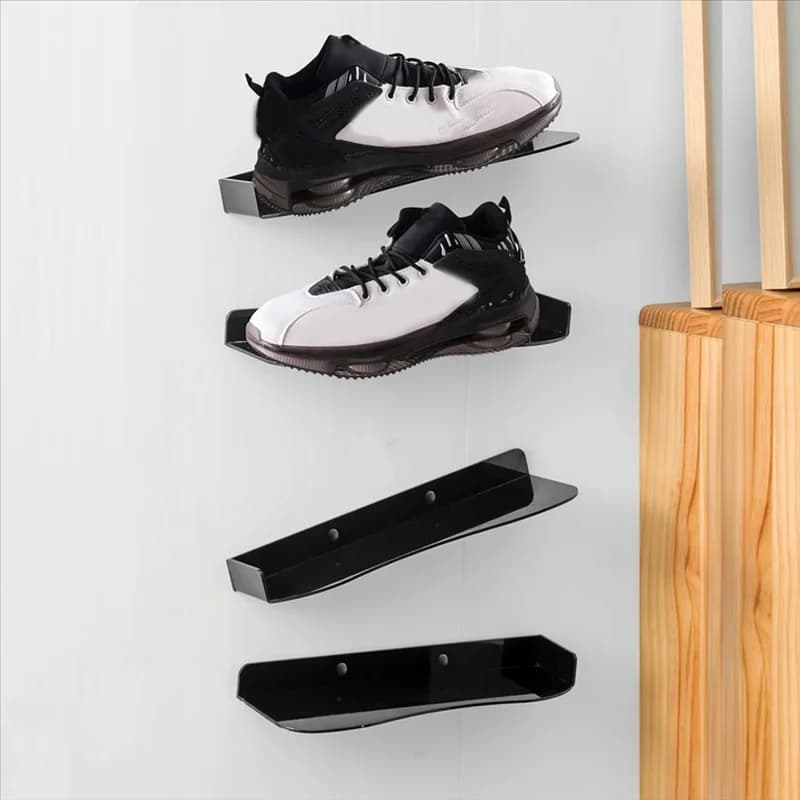 ABAE-Shoe Display Shelf Floating Acrylic Shoe Wall Shelf Storage Stand Organizer Home Decoration Holder