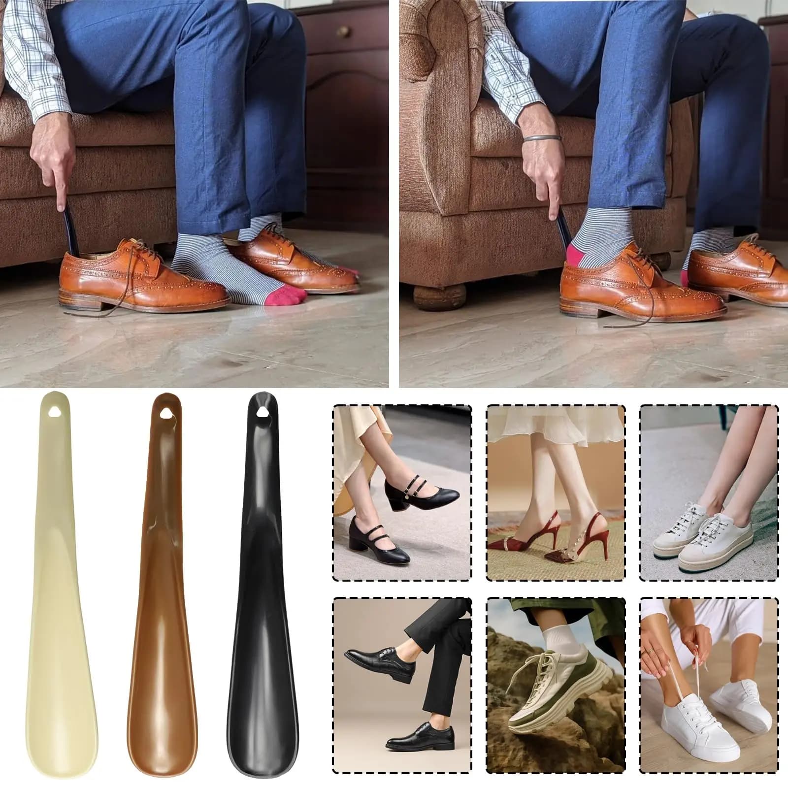 Shoe Horn Boot Shoe Insert Remover for Men Women Portable Shoehorn for Elderly Shoe Accessories Mini Professional Shoe Horn