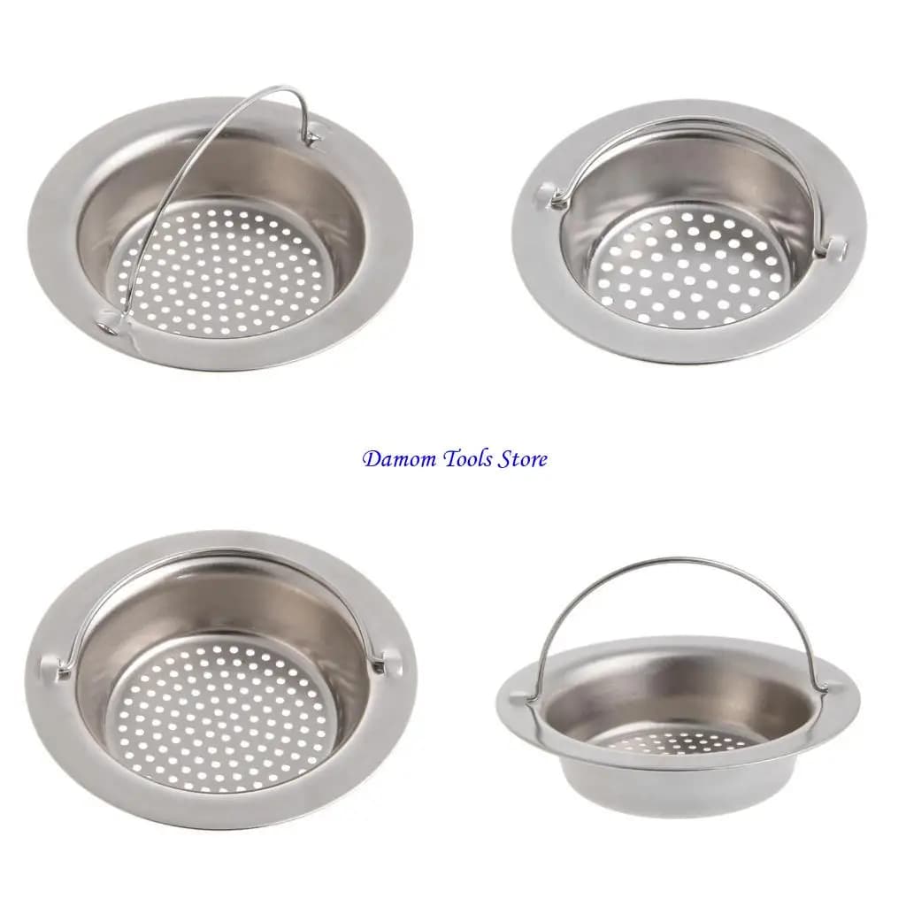 57BE Kitchen Sink Strainer Waste Plug Drain Stopper Filter Basket Stainless Steel