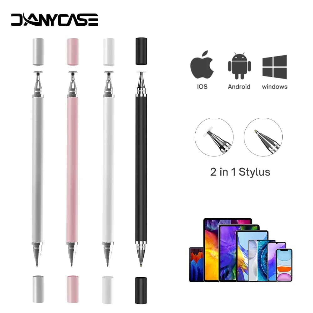 Penna stilo universale 2 in 1 per Tablet cellulare Android ios telefono accessori iPad tavoletta da disegno Touch Pen schermo capacitivo