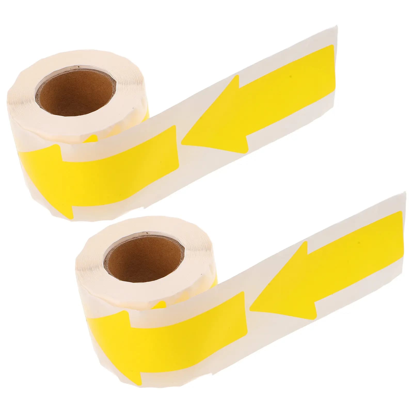 2 Rolls Industrial Pipe Labels with Arrows Yellow Self Adhesive Indicator Stickers for Water Gas Plumbing