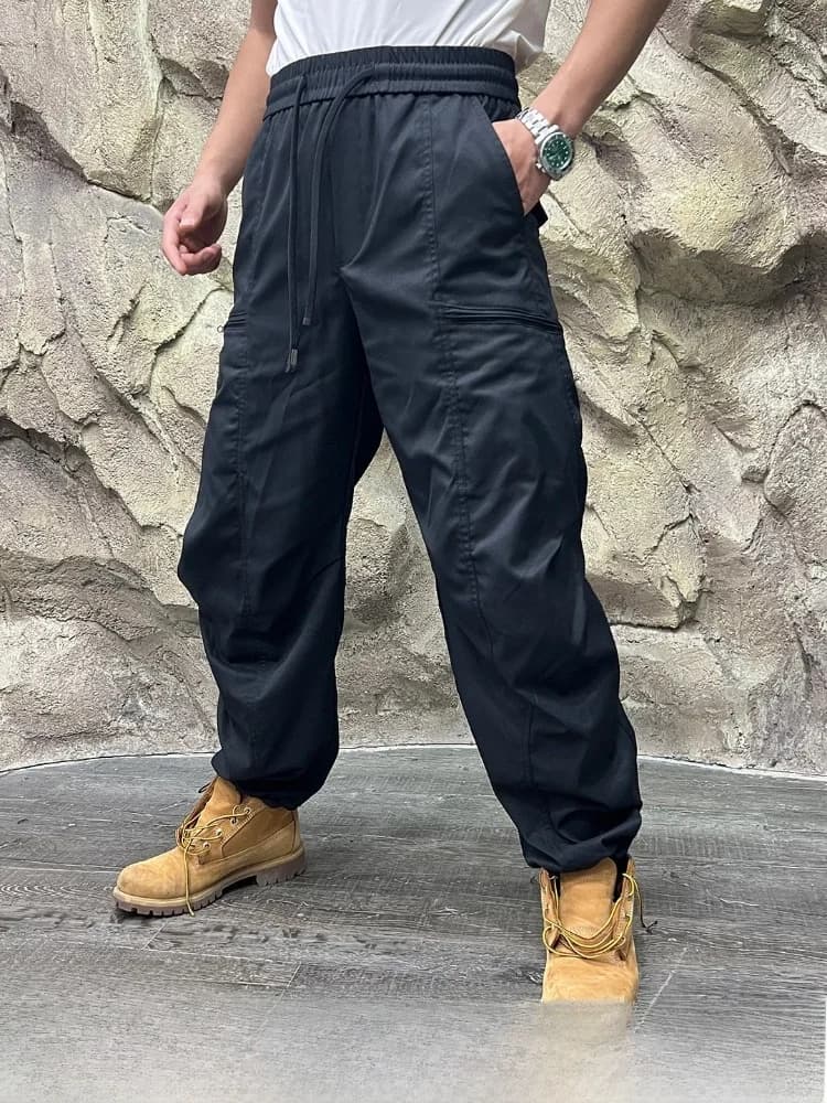 Outdoor Sports Men's Casual Pants Straight Leg Knife Cut Wear Resistant Spring Autumn Lightweight Trousers for Youth