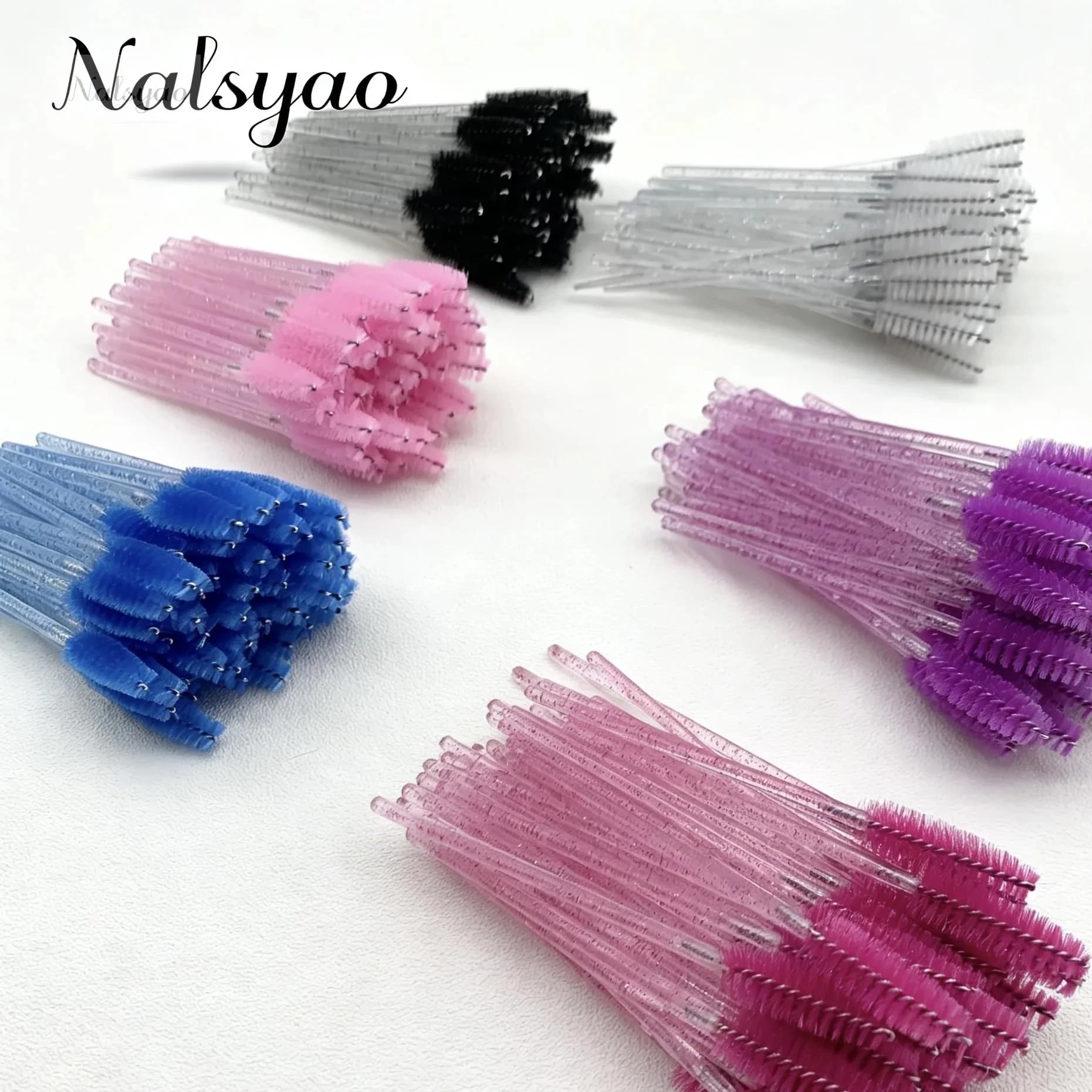1000 Disposable Mascara Wands Eyelash Brush Spoolies for Eyebrow Eye Lash Extension Colorful Wholesale Beauty Tools