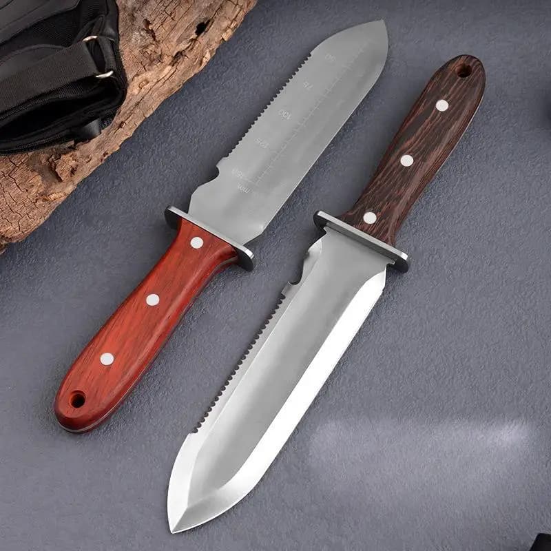 1Pc Garden Professional Hori Hori Garden Knife with Sheath Stainless Steel Blade for Weeding Digging Pruning Cultivating Garden
