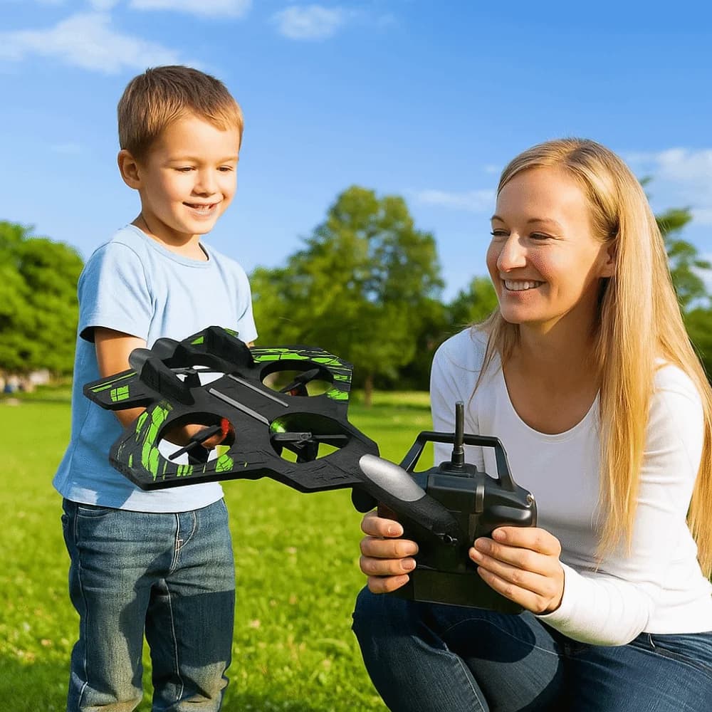 Schiuma EPP telecomando schiuma da caccia ricaricabile 2.4G acrobatico a quattro motori elicottero durevole portatile RC Hobby aereo a reazione