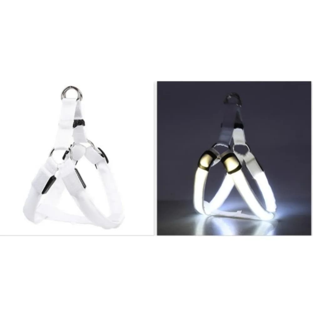 Pettorina per Cani LED Luminosa Regolabile Ricaricabile, Imbracatura Morbida Lampeggiante per Cani, Gilet Luminoso per Passeggiate Notturne