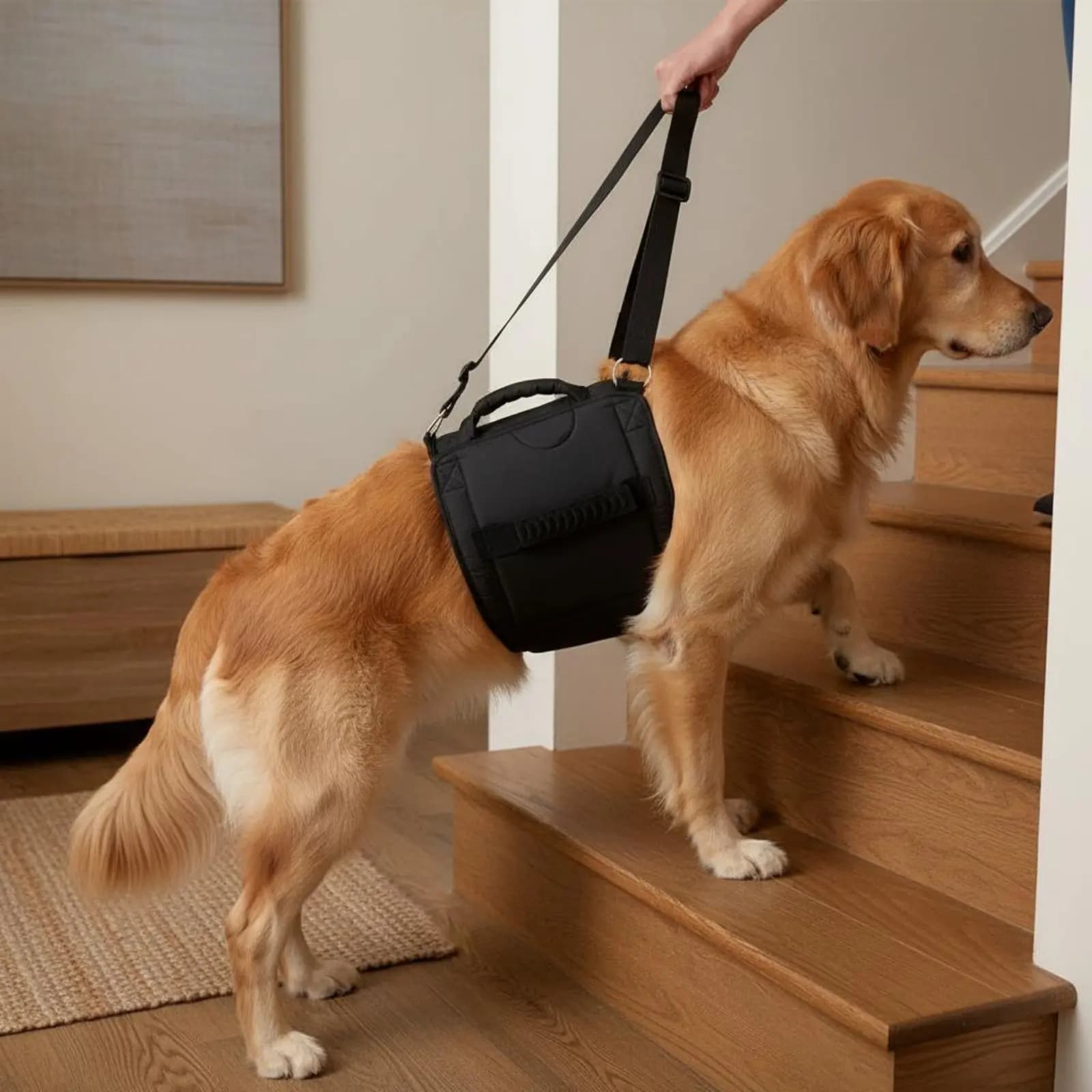 Imbracatura di Recupero per Cani con Maniglia Imbottita, Imbracatura di Supporto Completa per Cani, Supporto per Toelettatura Animali Domestici, Fodera in Rete Traspirante