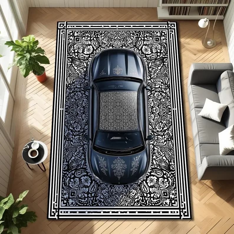 Tappeto Persiano per Auto, Tappetino Decorativo per Veicoli, Tappeti per Soggiorno, Camera da Letto, Corridoio, Decorazione per la Casa