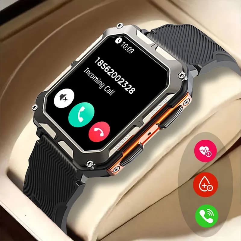Smartwatch 2026 HD with Call, 1.83 Inch Display, Dynamic Monitoring of Cardiac Frequency and Blood Pressure, BT Calls and Movement Tracking