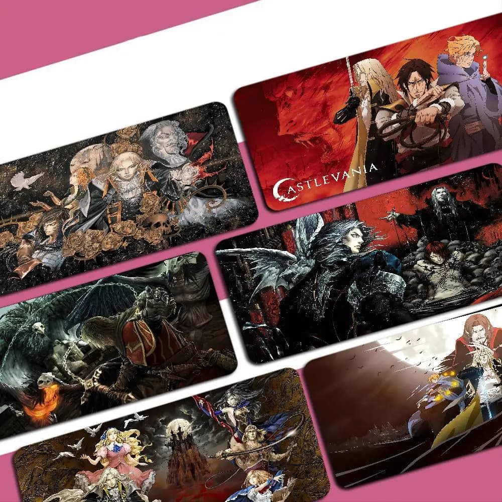 Tappetino per Mouse Personalizzato con Tema Castlevania, Tappetino da Tastiera per Studenti e Gamer