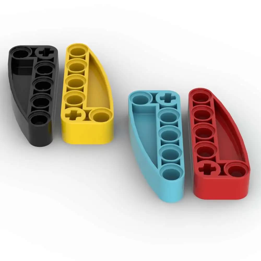 MOC 10 Pezzi Liftarm 80286 Modificato a Forma di L 2x5, Kit di Blocchi da Costruzione, Mattoncino Spesso, Giocattolo Divertente per Adulti e Ragazzi, Regali per le Feste
