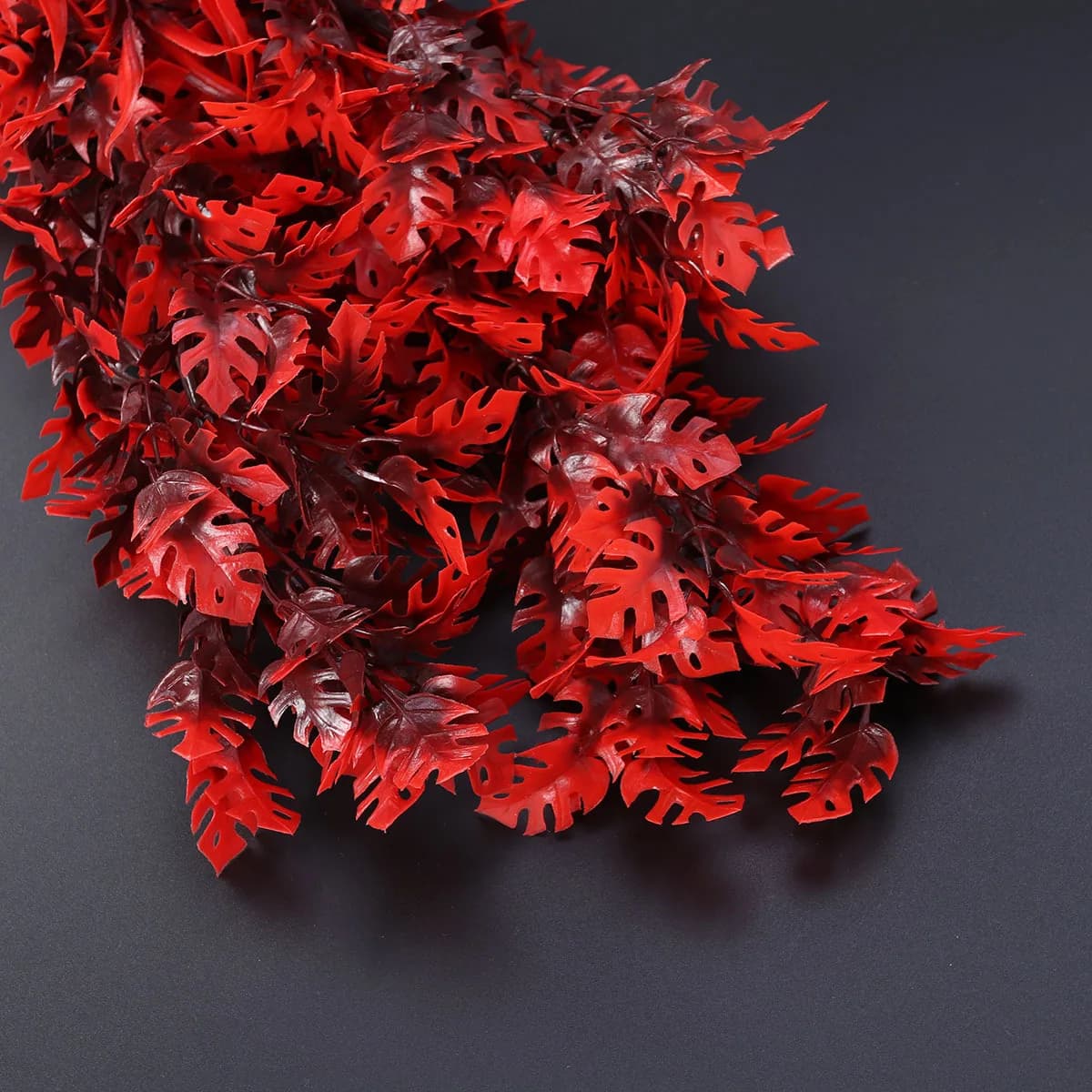 Artificial plants for 40 cm red leaf aquarium realistic decorations for aquarium No toxic washable base support compatible with fresh salt