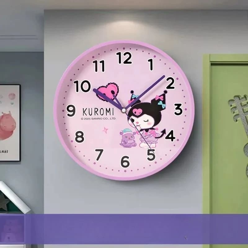 Nuovo Orologio da Parete Kawaii Sanrio Hello Kitty, Cartone Animato Anime Carino, Regali per le Feste, Giocattoli per Decorazione Casa, Design Creativo Silenzioso