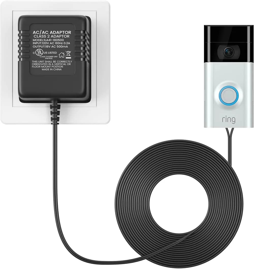 Trasformatore per campanello da 18 V, adattatore di alimentazione compatibile con il campanello video Nest Hello, campanello Arlo e Eufy
