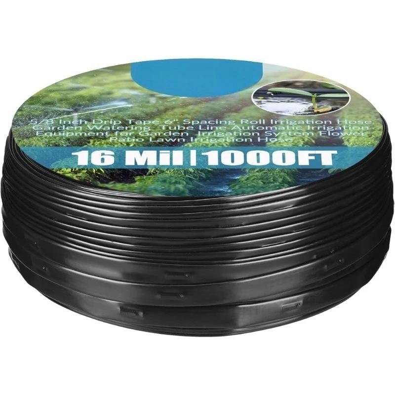 1000 Foot 5/8 Inch 16 Mil 6 Inch Drip Watering Tap Emitter Garden Irrigation Pipe Automatic Irrigation System for